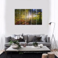 Forest Sunshine Canvas Wall Art / Vente en gros Autumn Landscape Canvas Painting / Sunset Scenery Wall Picture